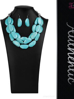 ✨ Paparazzi Zi Collection “The Authentic” Turquoise Statement Necklace & Earring